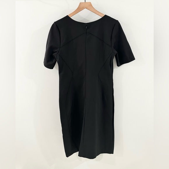 Ann Taylor Short Sleeve Seam Front Sheath Dress Black Size 10 - Picture 6 of 6